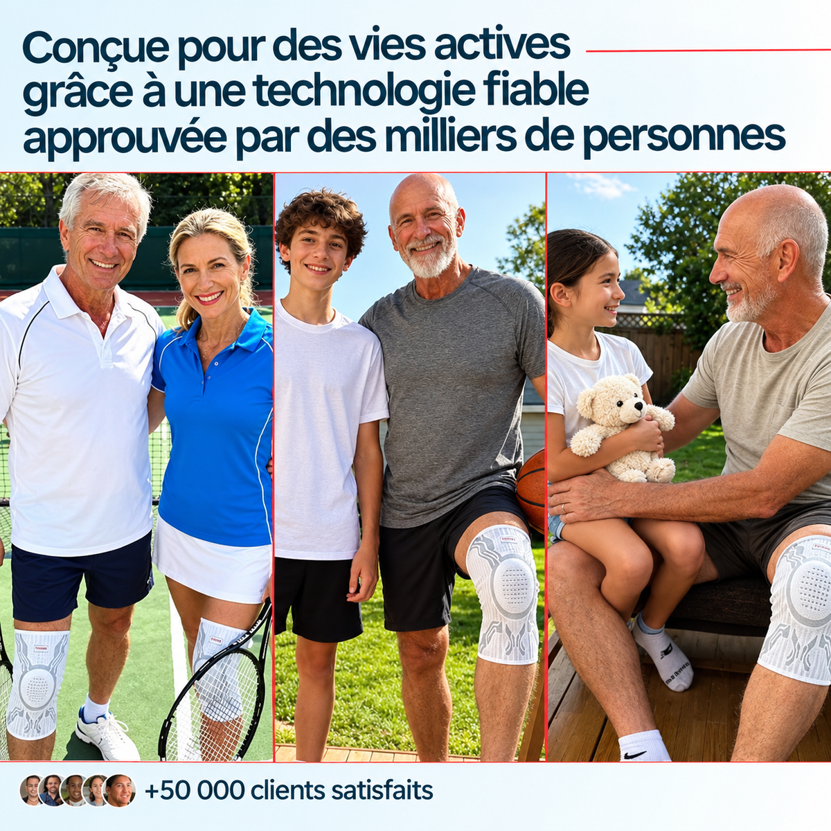 Genouillère orthopédique de compression