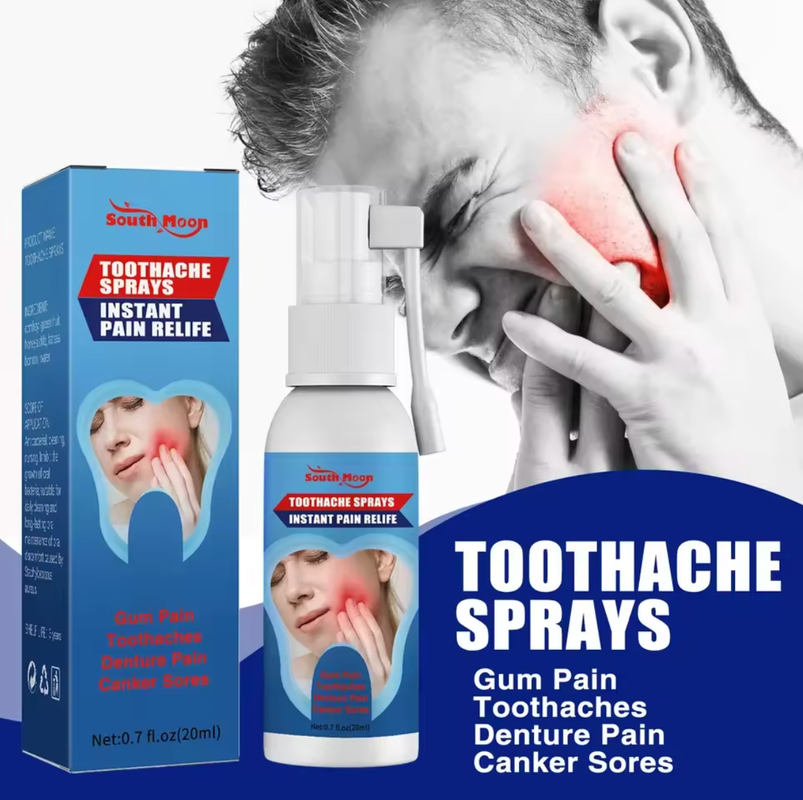 FreshSmile™ Spray naturel pour le traitement de mal de dents et de la carie dentaire