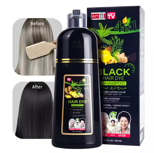 Shampooing Teinture Cheveux 3en1 - Retournez au Noir en Un Instant