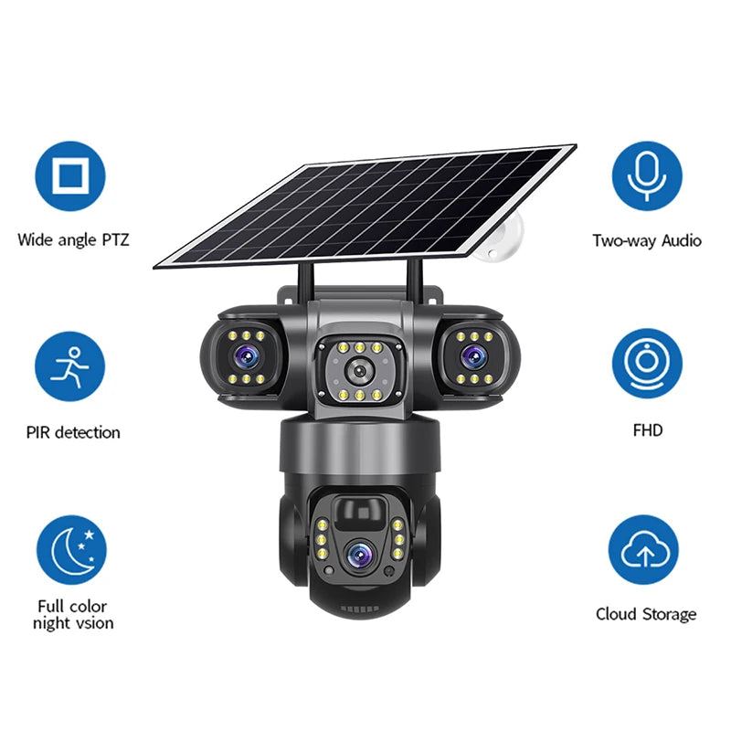 Caméra de Surveillance Solaire 4G Intelligente